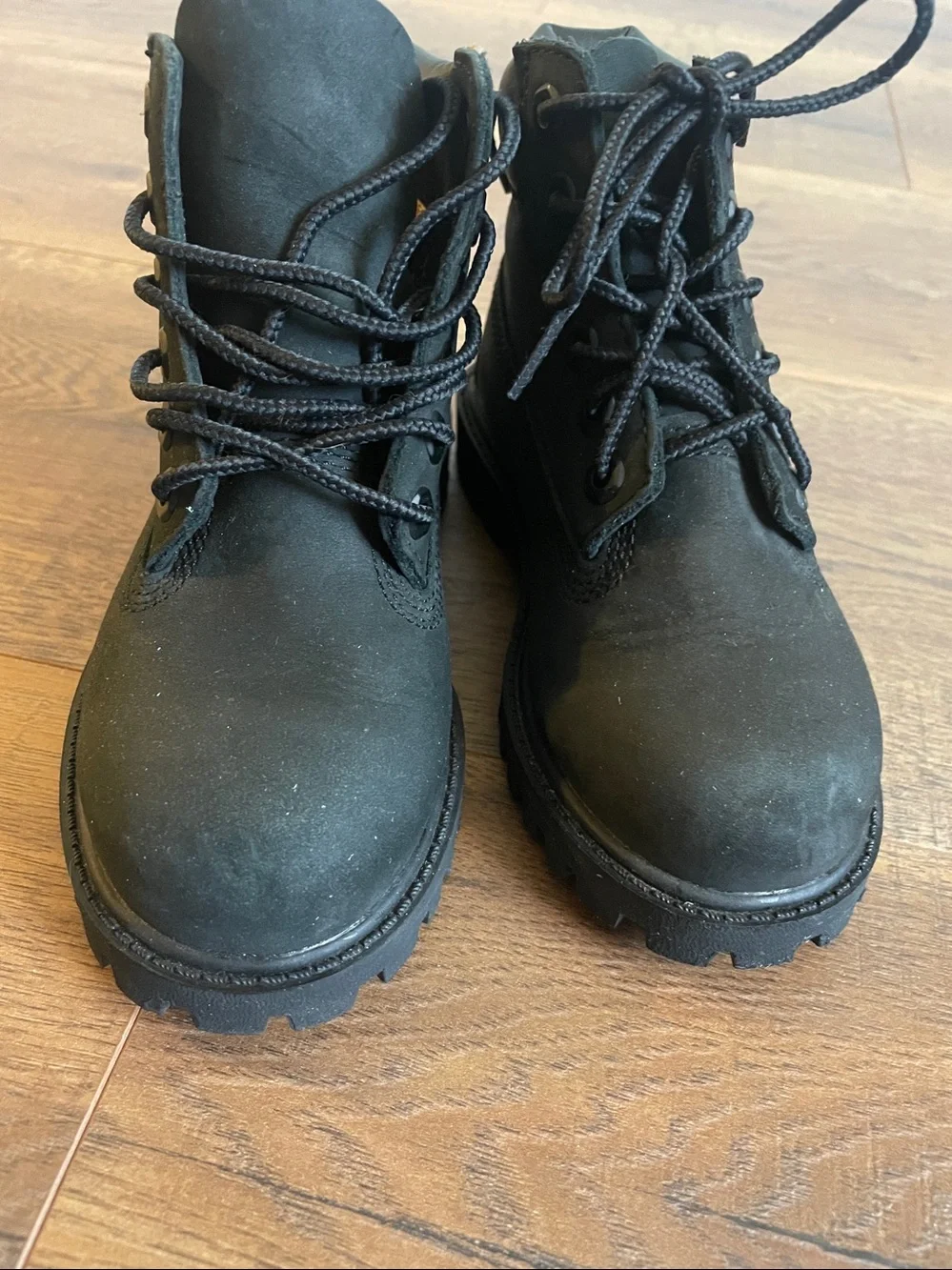 Kids Timberland Black Suede Boots Size 10